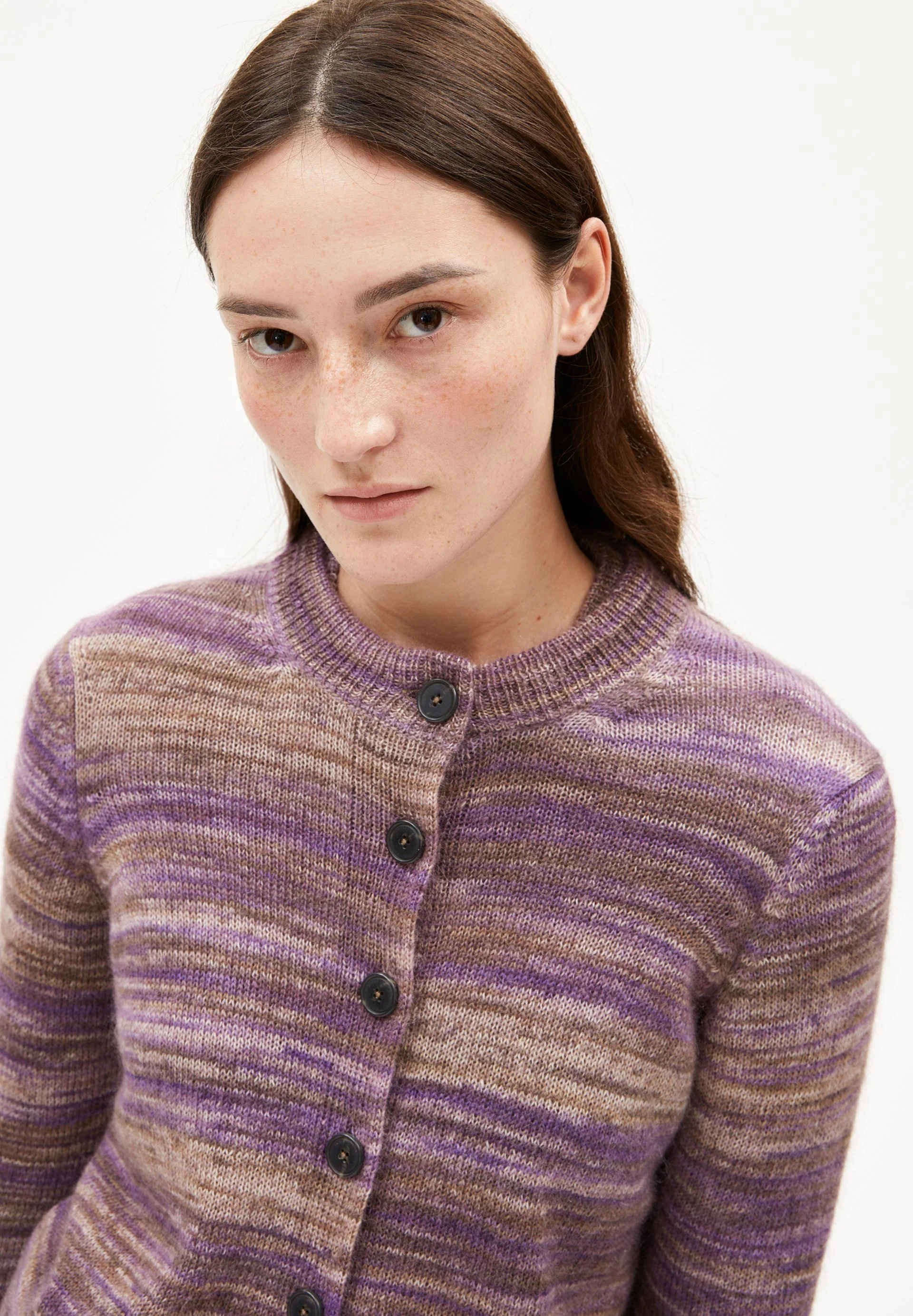AMILDAA STAMPATO STRICKPULLOVER | orchid-walnut creme - Image 3