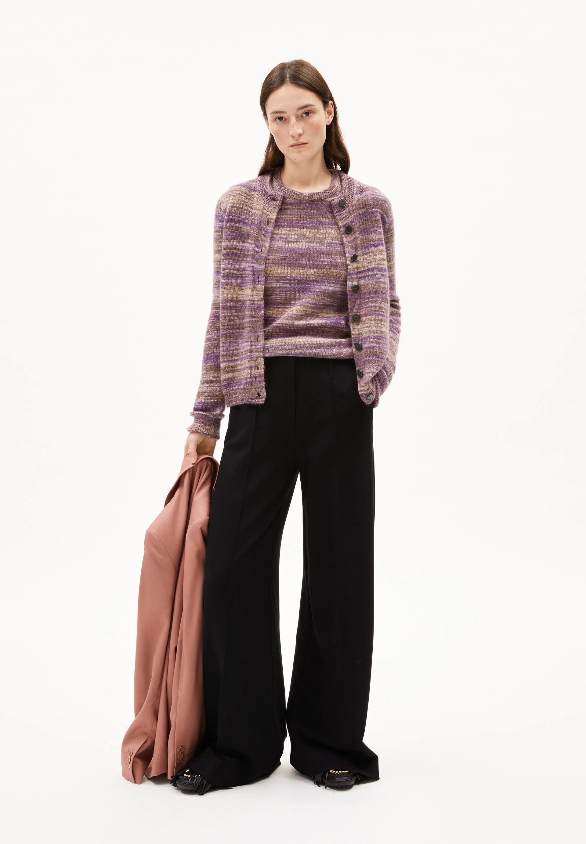 AMILDAA STAMPATO STRICKPULLOVER | orchid-walnut creme - Image 5
